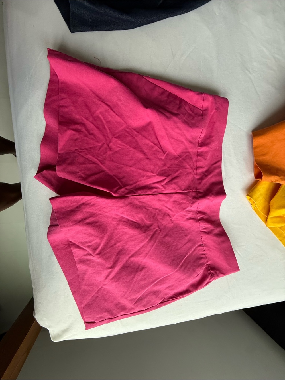 New York & Company Bright Pink High Waist Pull-On Shorts